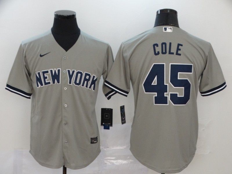Men New York Yankees #45 Cole Grey Nike Game MLB Jerseys->kansas city royals->MLB Jersey